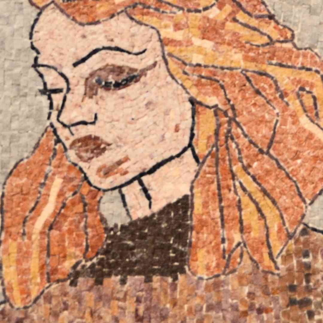 Tableau en Mosaïque - Tableau Décoratif Femme Blonde fait-main