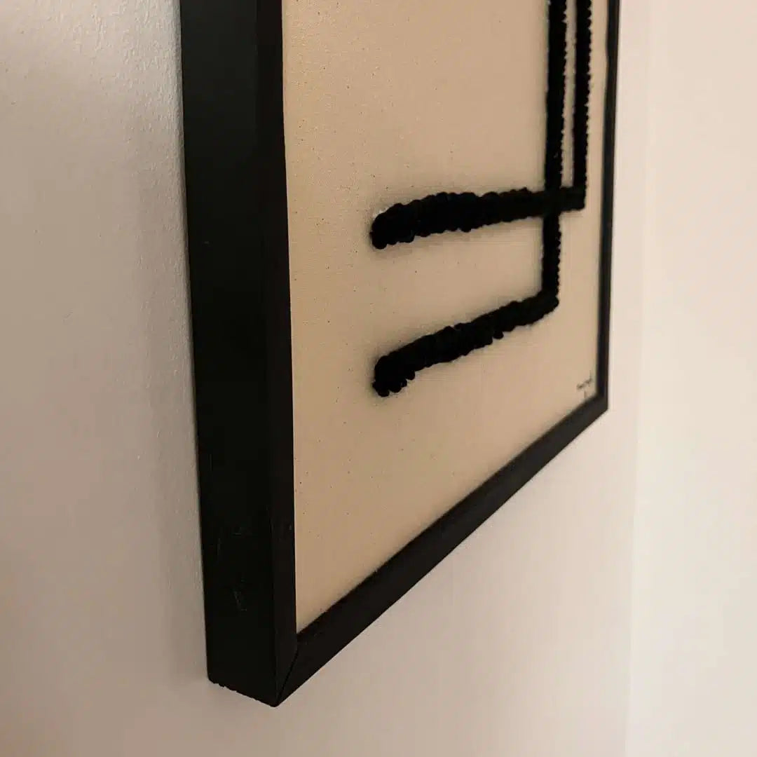 Tableau décoratif œil brodé à la main (60 x 40 cm)