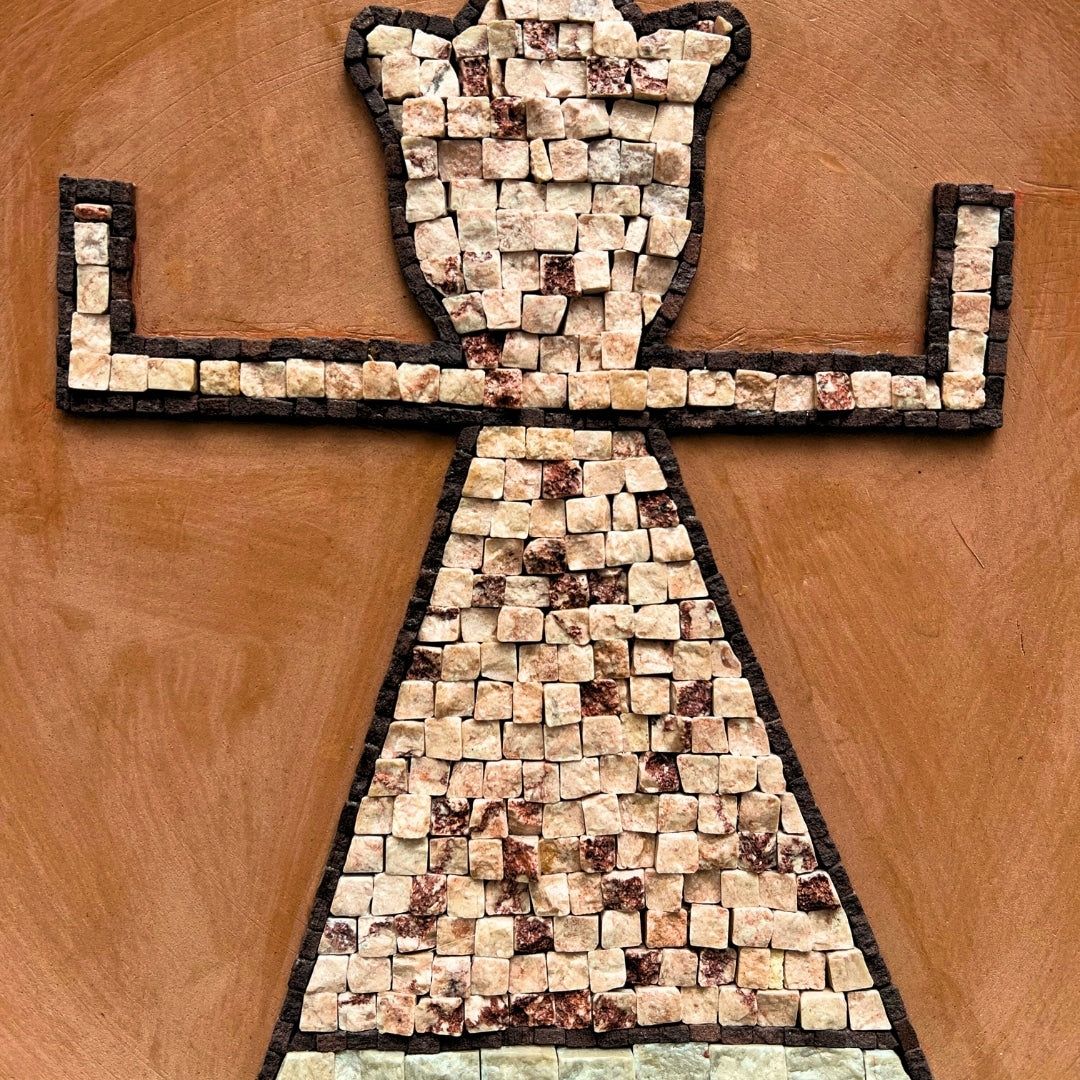 Object décoratif mural en mosaïque "Tanit'' 100% fait-main