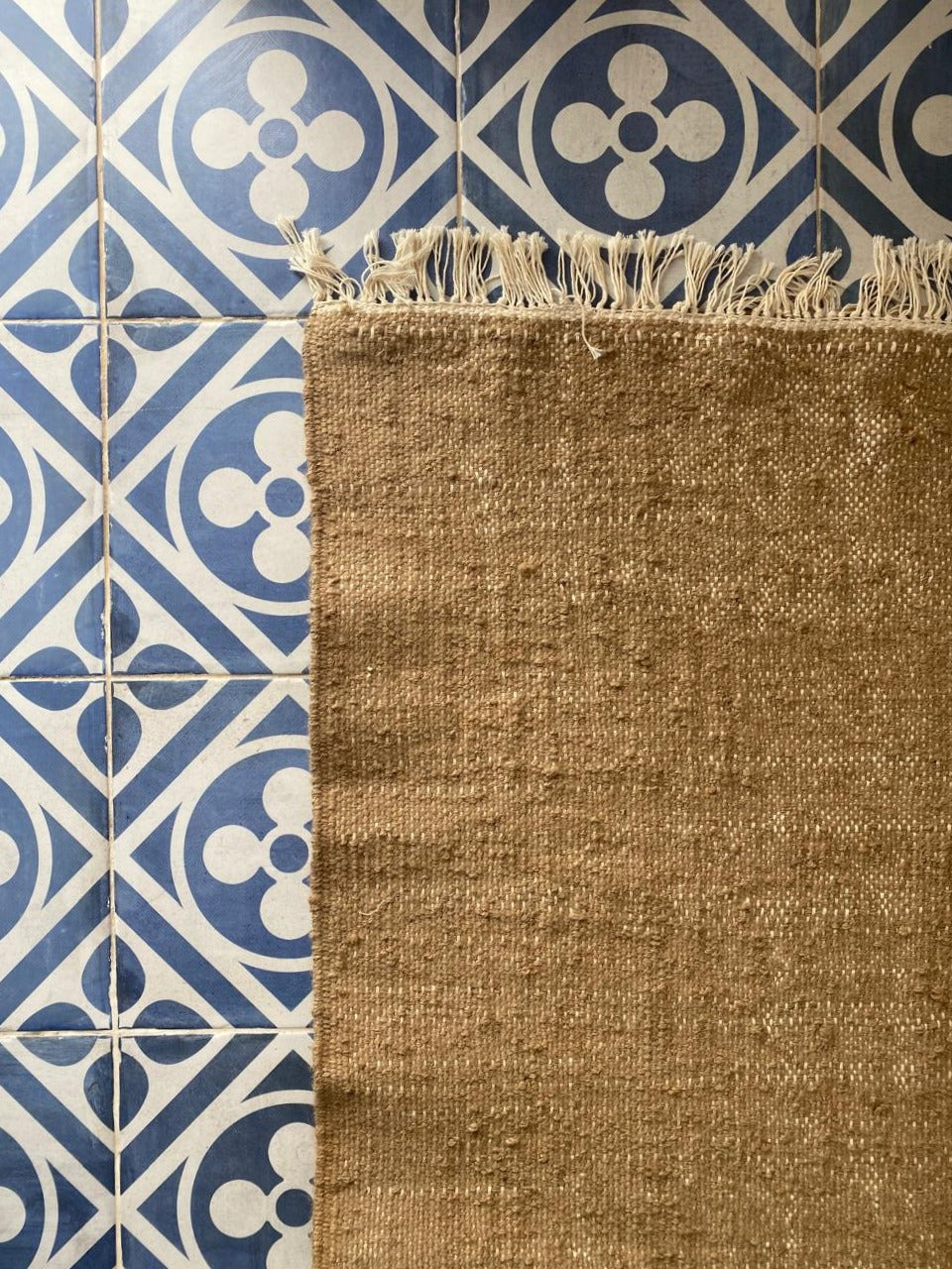 Tapis en JUTE tissé à plat – Personnalisable en Laine ou en coton