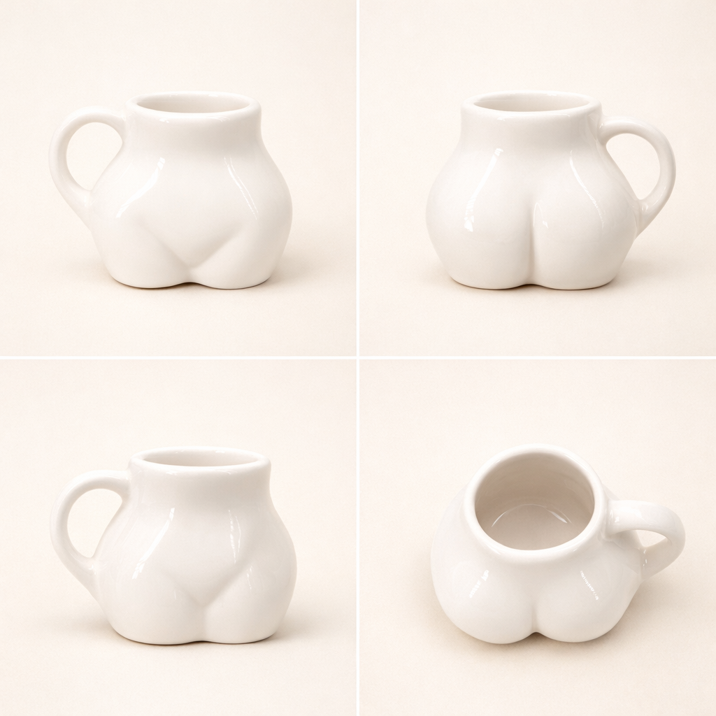 Tasse Booty en céramique blanche