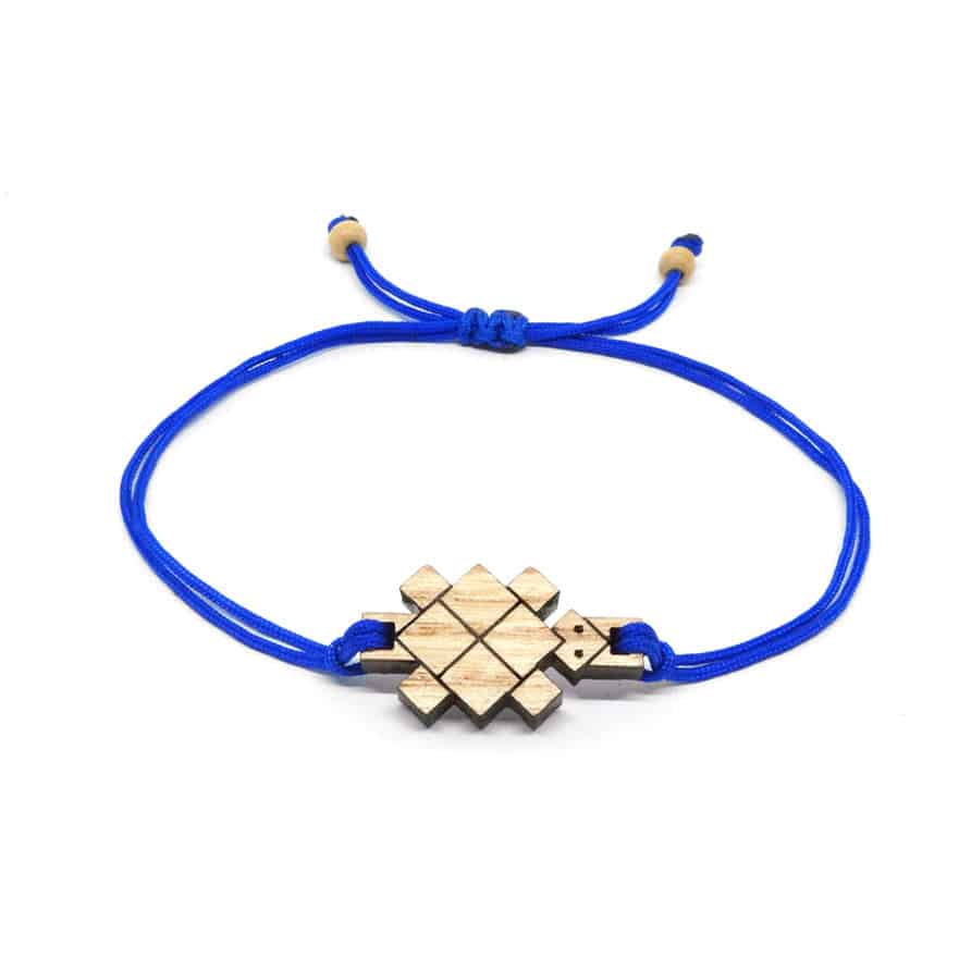 Adjustable Cord Bracelet with Origami Turtle Pendant