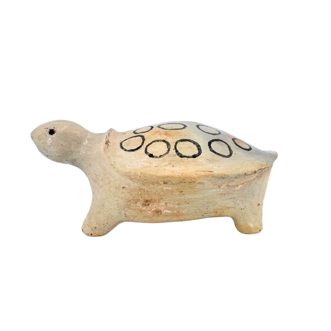 Turtle with ceramic circles Handmade