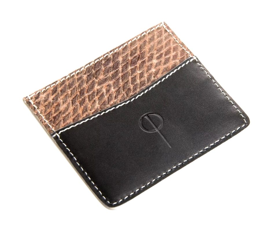 Porte-cartes en Triggerfish et cuir de vachette "Triggerfish Basic"