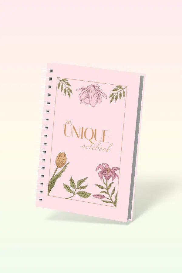 Cahier Floral Pastel Rigide A5 - Élégance Créative