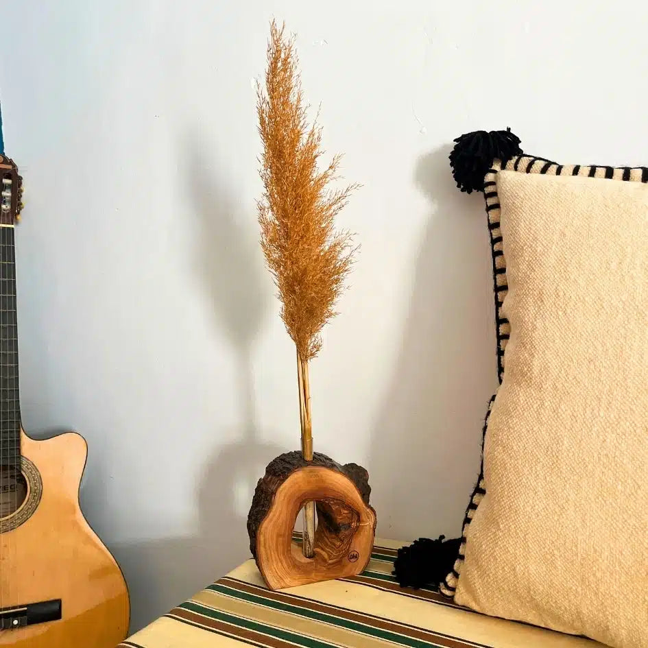 Vase en bois d'olivier – Pièce artisanale unique