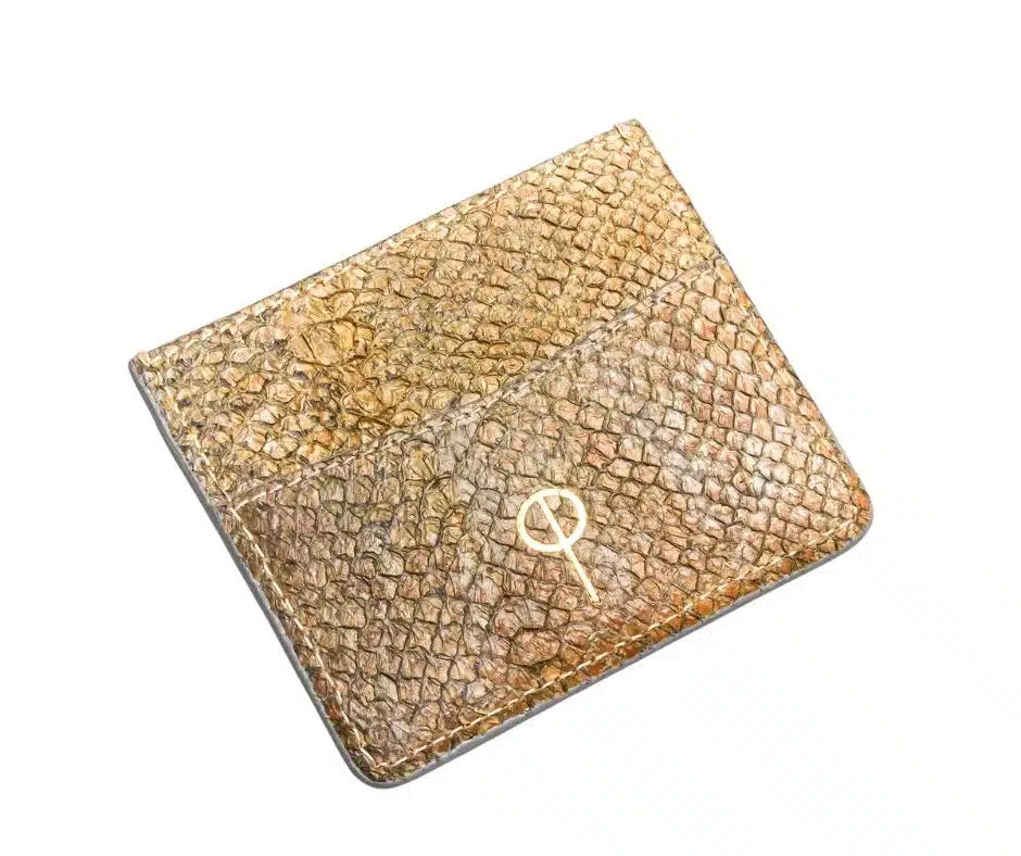 Porte-cartes en cuir de peau de saumon "Virids Cardholder"