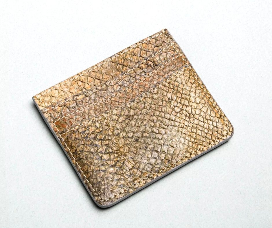 Porte-cartes en cuir de peau de saumon "Virids Cardholder"