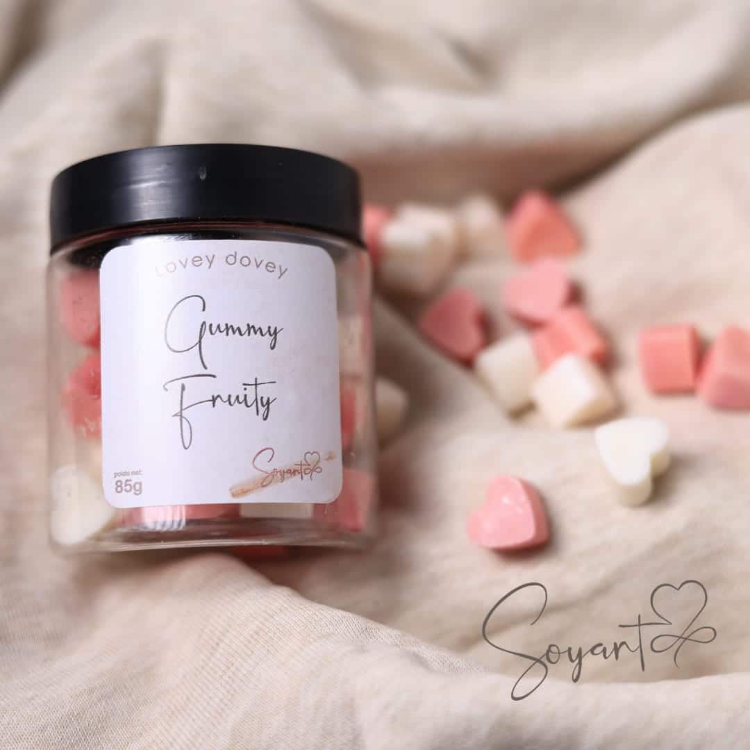 Mini scented melts with a little heart "Gummy Fruity"