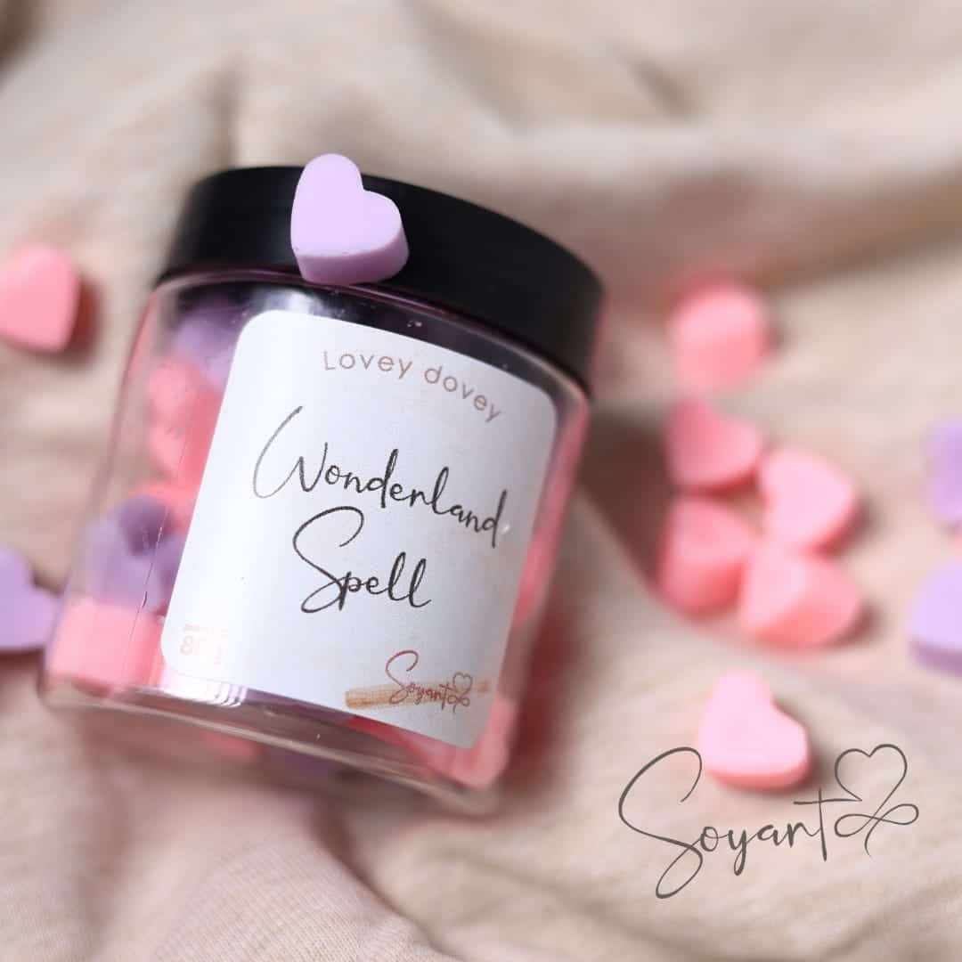Mini scented melts with a small heart "Wonderland spell"