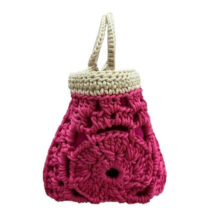 Grand sac rose en crochet