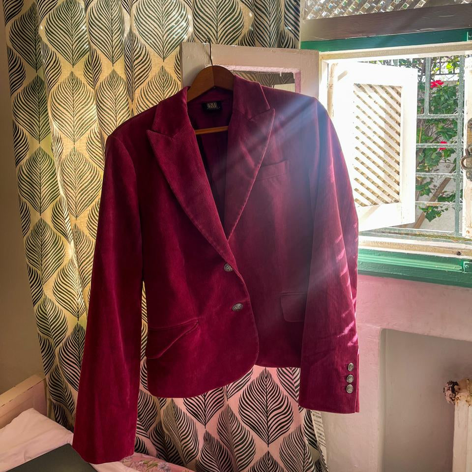 Oversized "Velvet Calorina" tailored jacket – Soft & bold elegance