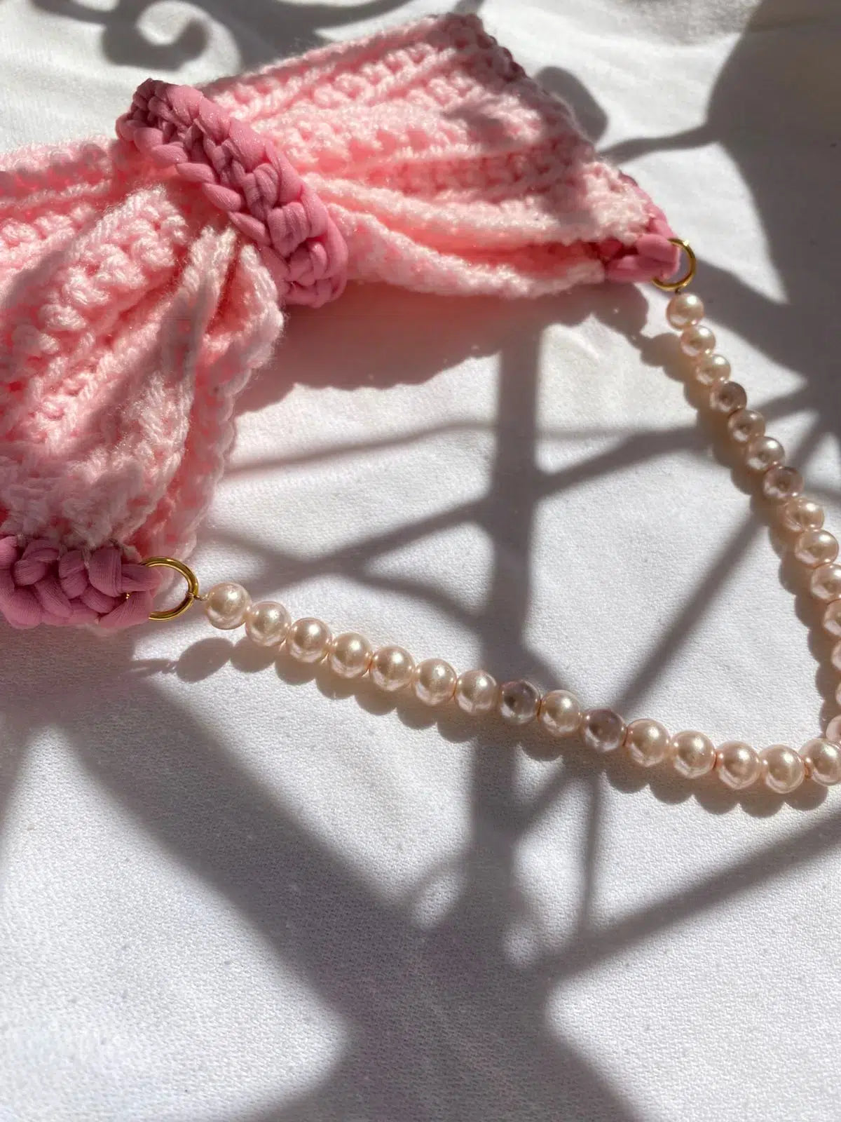 Sac Crochet Rose Perlé - Élégance et Confort Artisanal
