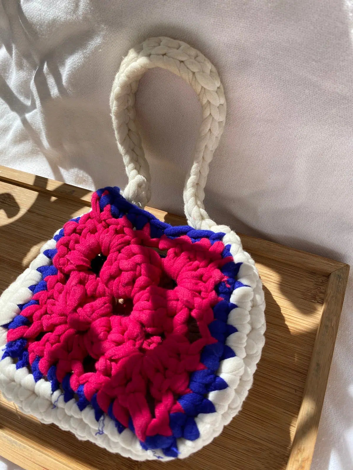 Sac en Crochet Artisanal Rosé - Élégance et Praticité Boho