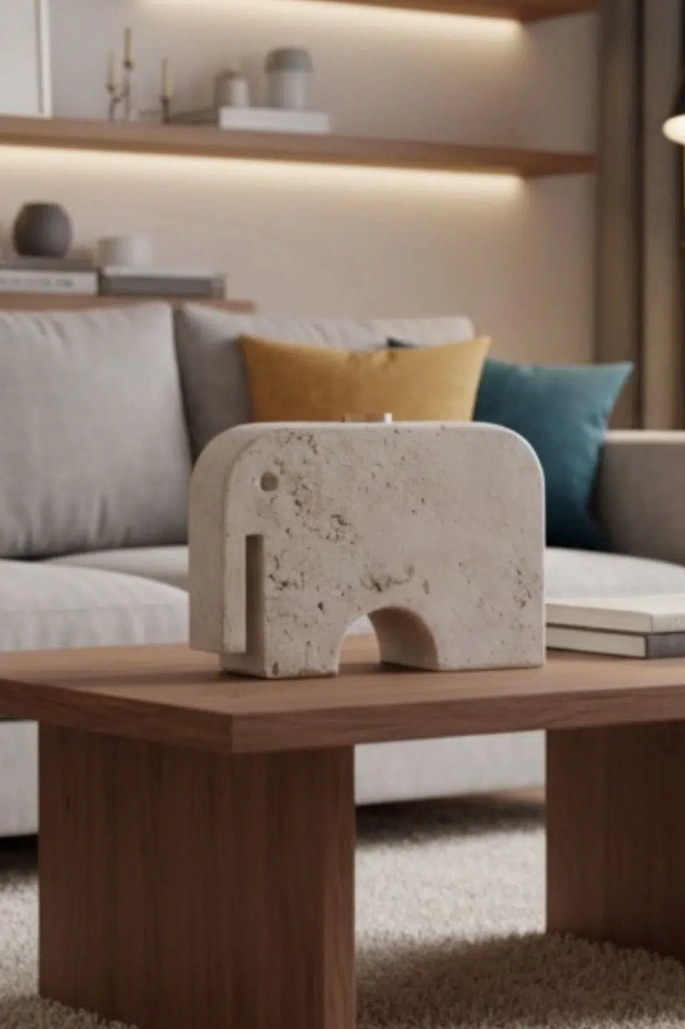 Abat-jour design Babar en béton