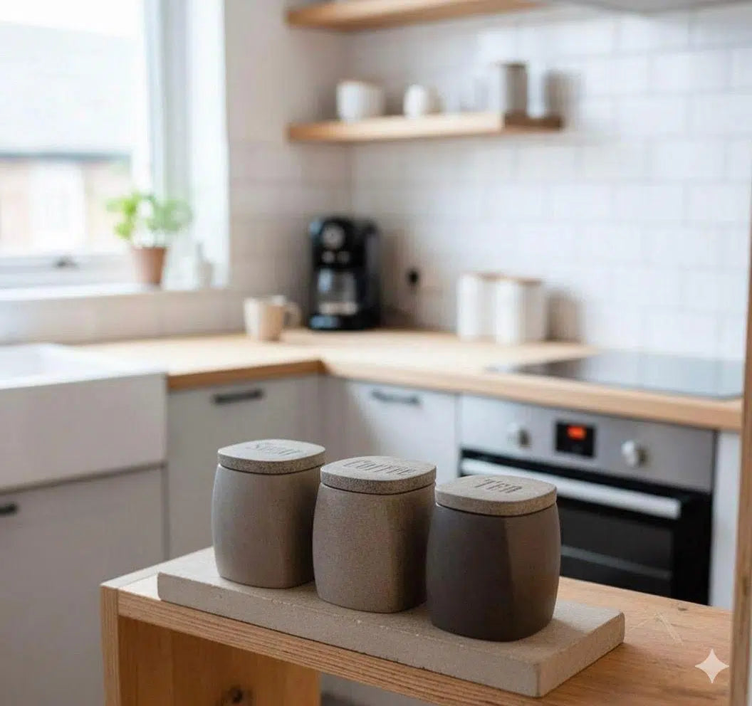 Trio Pots de café en béton fibré Design