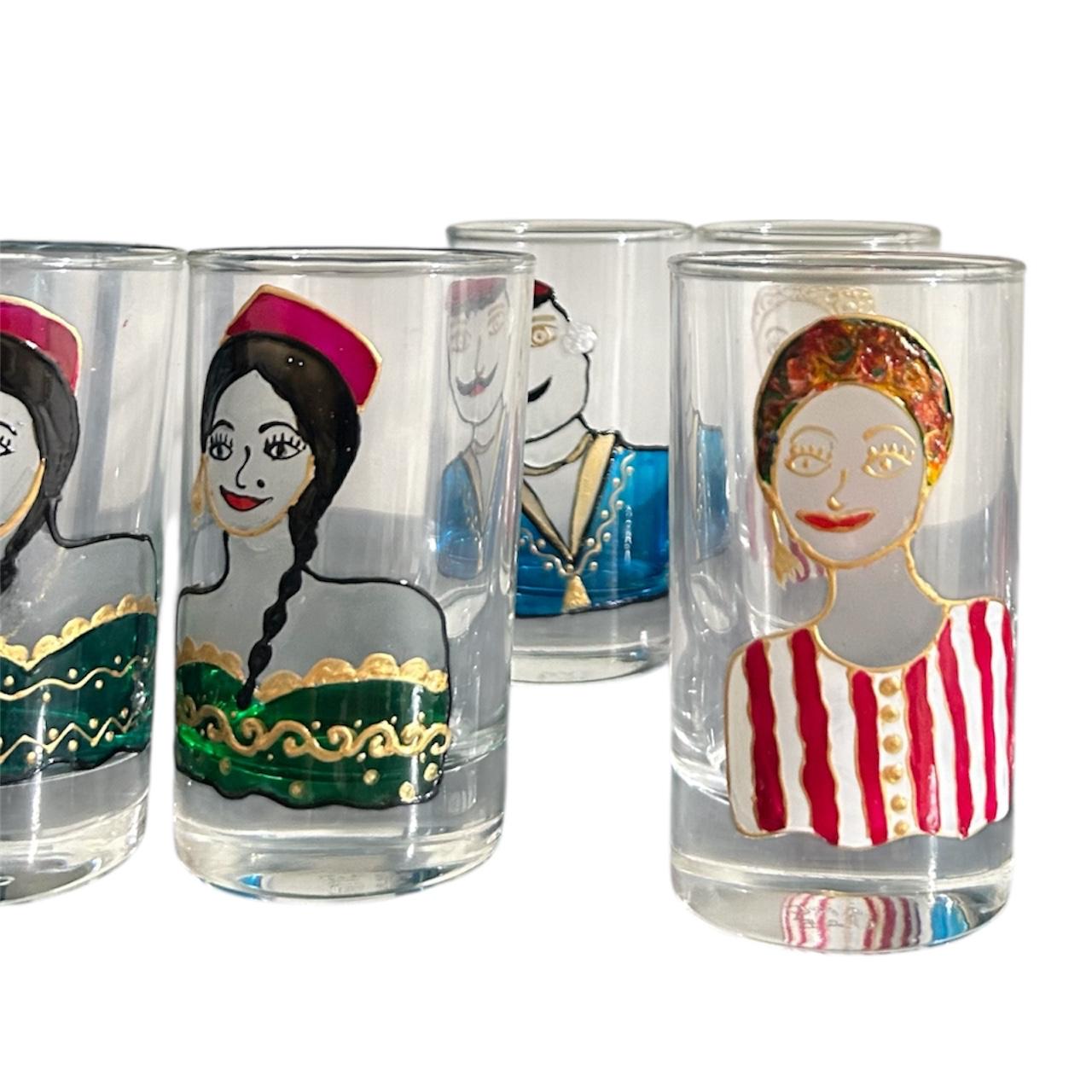 Coffret verres à thé - Thème habit traditionnel