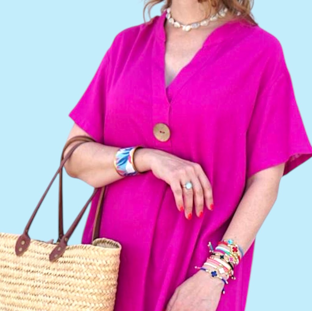 Robe chic décontractée en lin et coton pour l'été