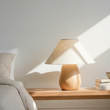 Lampe en bois artisanale Hêtre pour une ambiance chaleureuse