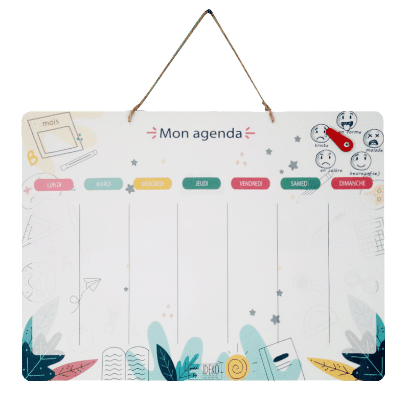 Agenda pour enfant en blanc avec design