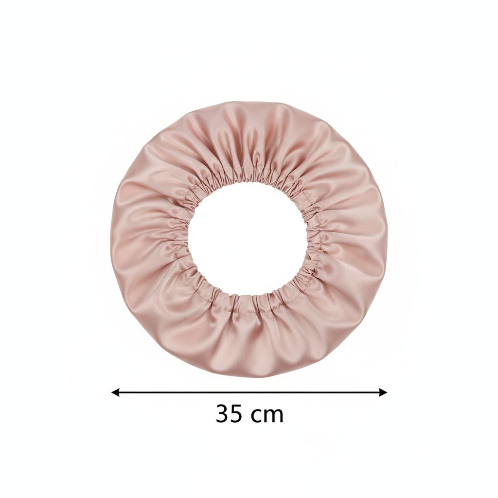 bonnet satin peche rose bebe clair pour des cheveux protégés
