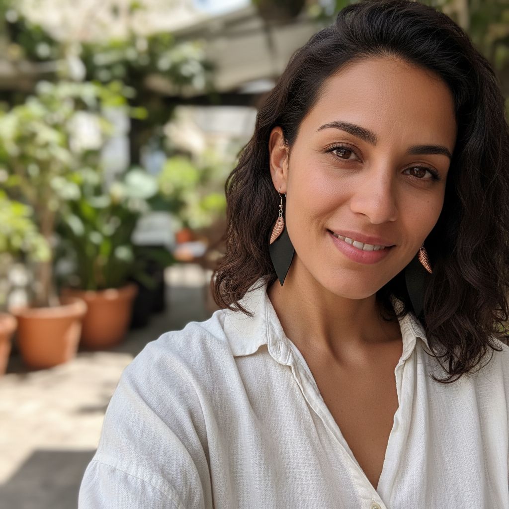 Boucles d'oreilles cuir noir vernis chic et éco responsable