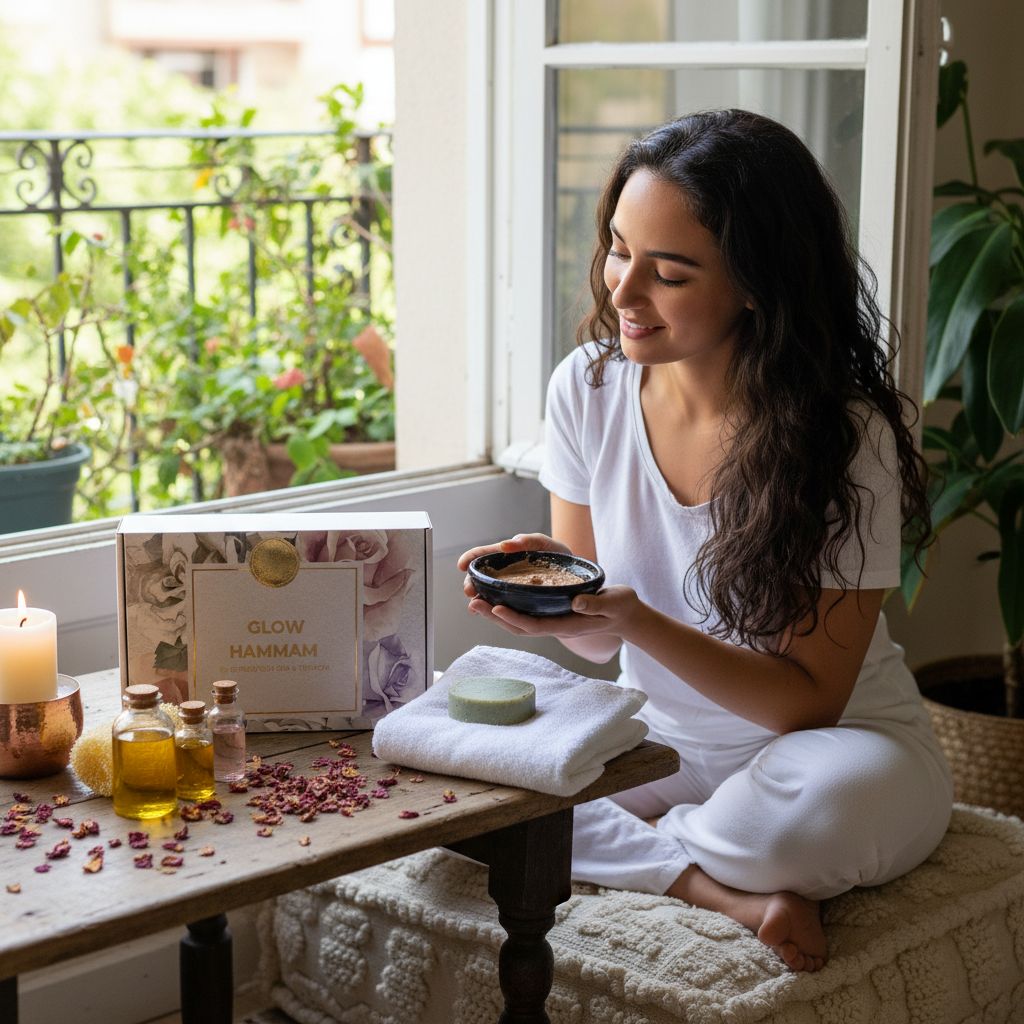 Soin de la peau luxe avec Box Glow hammam pour une peau radieuse