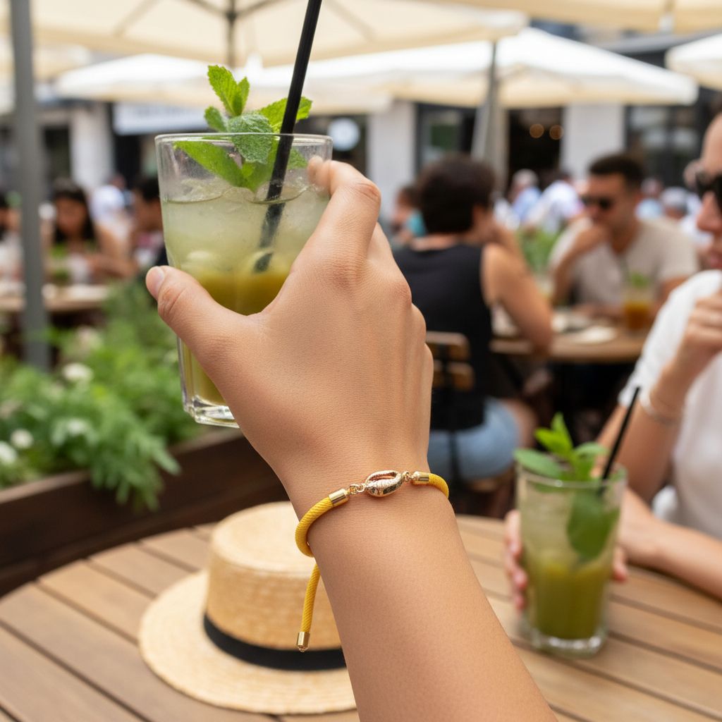 Bracelet jaune ajustable été pour un style irrésistible