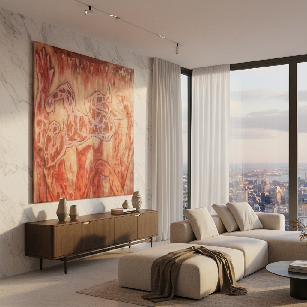 tableau moderne révélateur des luttes humaines et de la résilience