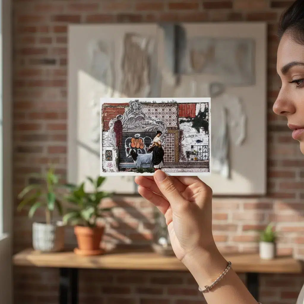Carte de vœux en collaboration avec l'artiste Syrine Barouni Sys