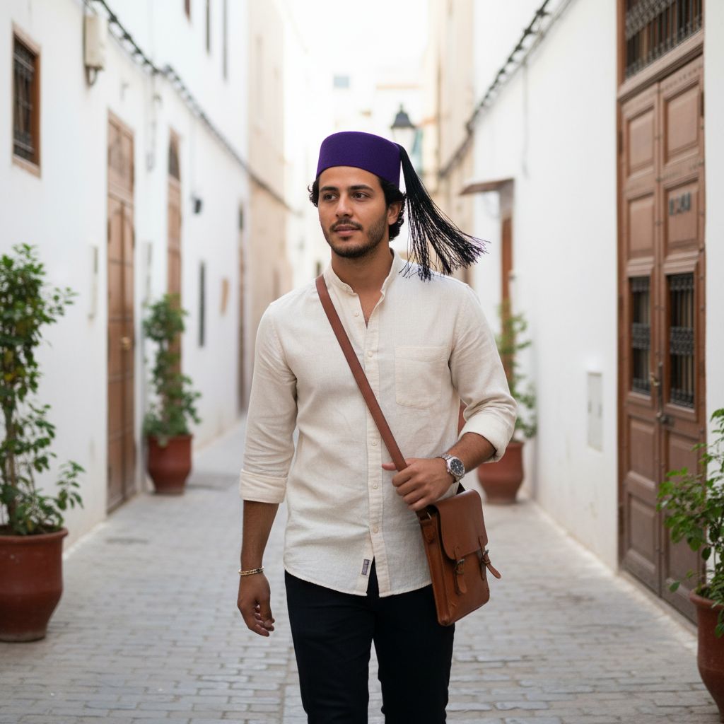 Chechia mauve en laine fait main un accessoire unique et chic