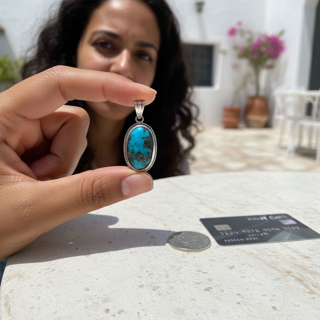 Collier turquoise naturel en argent 925 pour un style unique (40 cm)