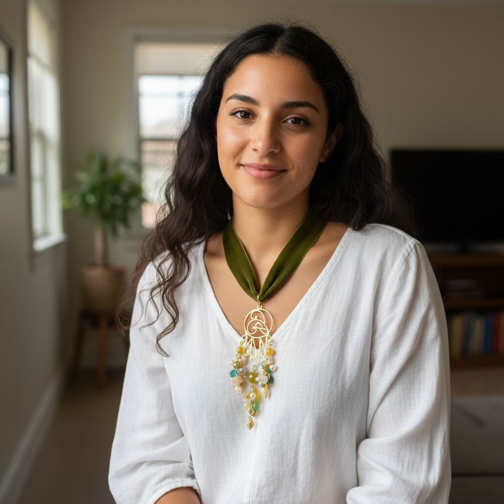 collier main de fatma élégant en agathe et cristal exclusif