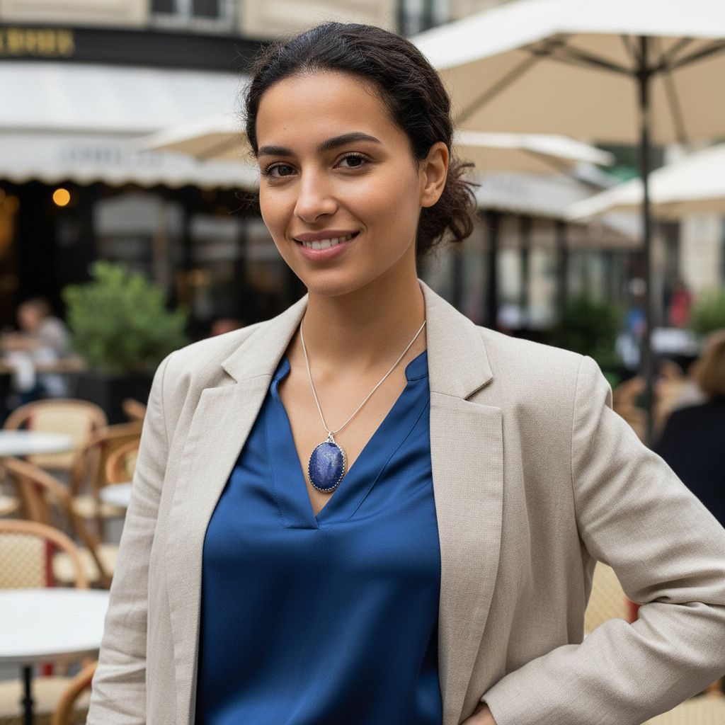 Collier lapis lazuli en argent massif pour un style unique
