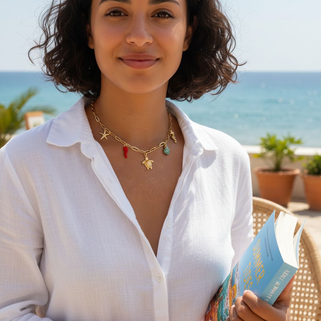 Collier tortue unique avec charmes pour un style irrésistible