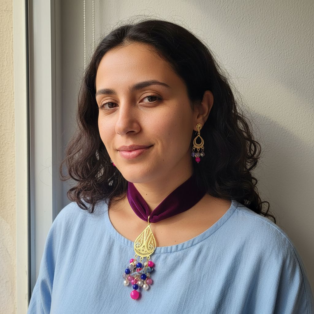 collier velours mauve en or 18k chic et élégant pour briller