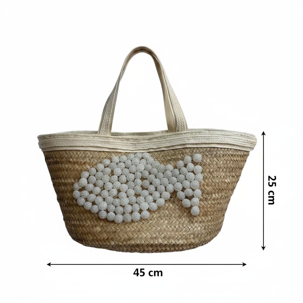 Couffin plage bohème chic en osier naturel pour moments magiques