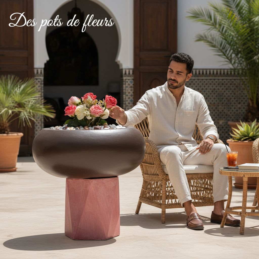 Pots de fleurs blancs 60 cm pour un décor élégant et raffiné