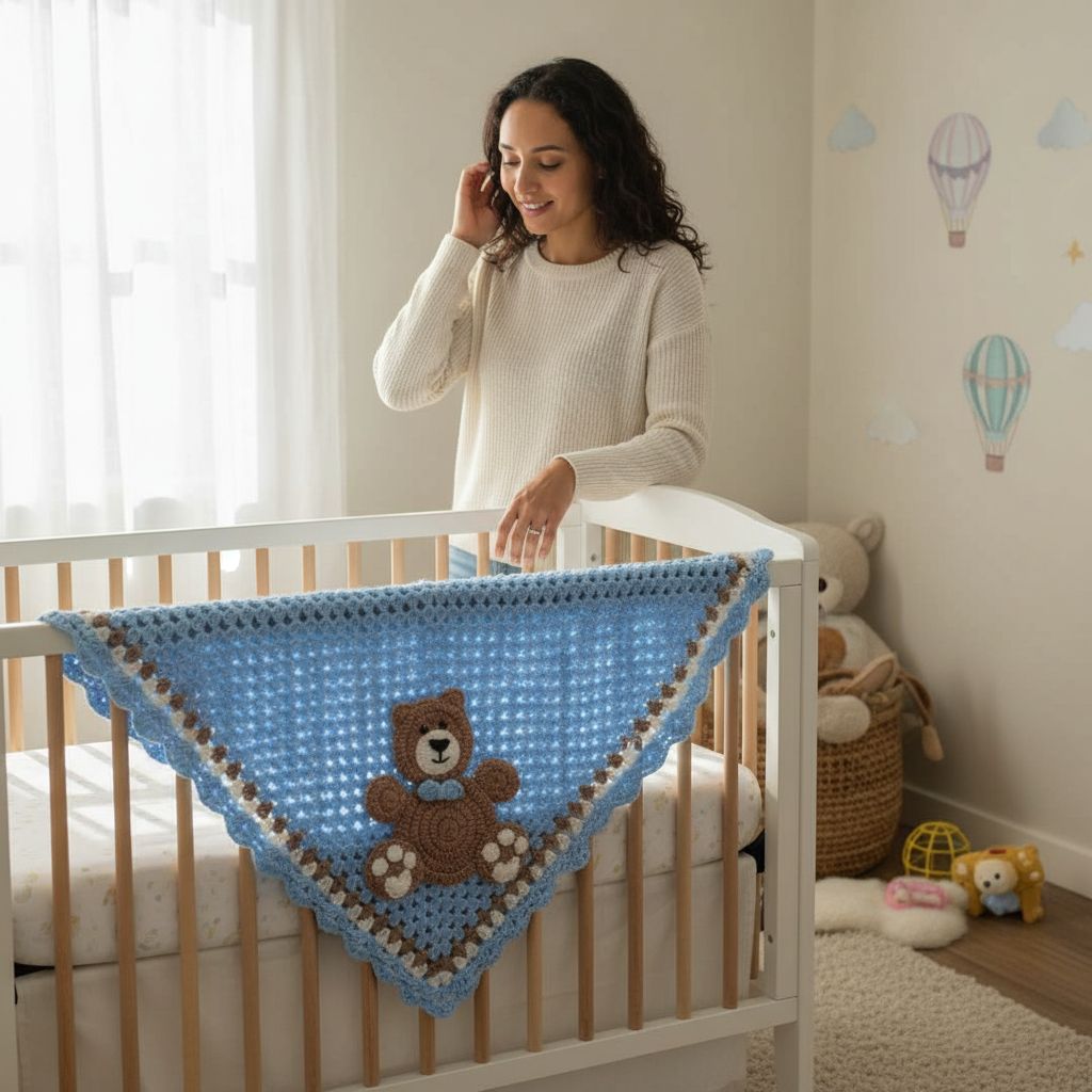 Drap bébé coton bio doux respirant motif teddy bear