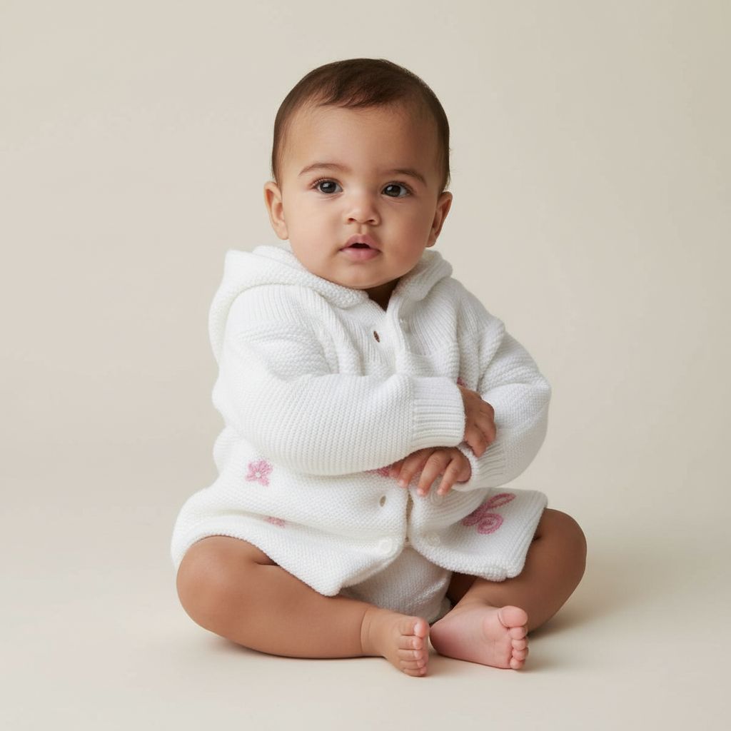Gilet nouveau né en coton doux couleur bleu rose blanc exclusif