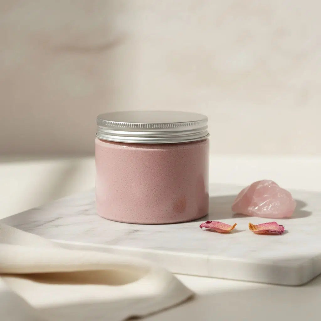 Gommage rose quartz éclat et douceur pour corps et visage