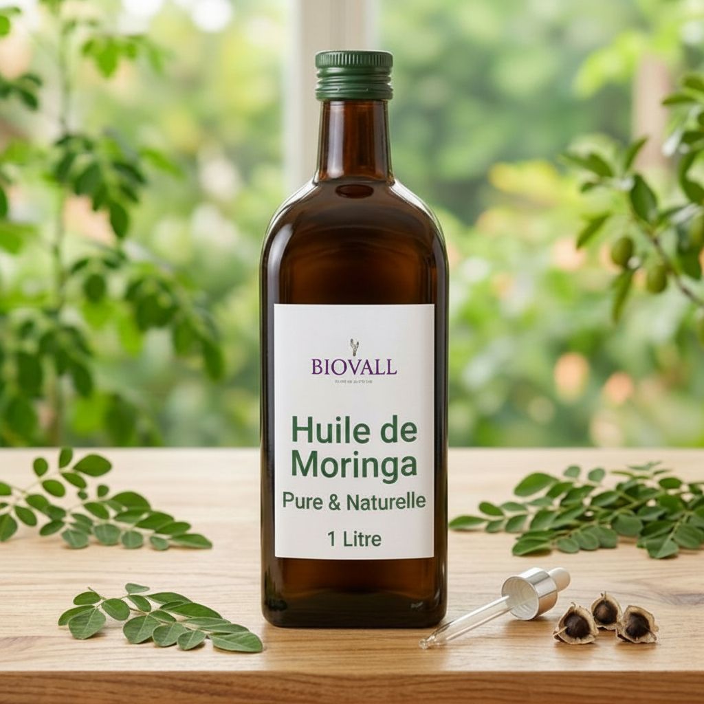 Huile moringa pure 1 L pour une peau éclatante et revitalisée