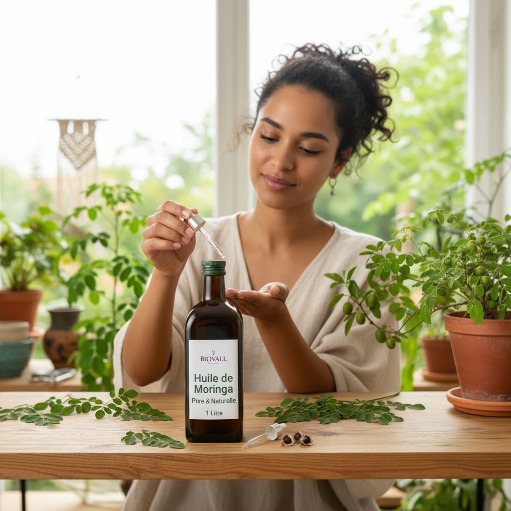 Huile moringa pure 1 L pour une peau éclatante et revitalisée