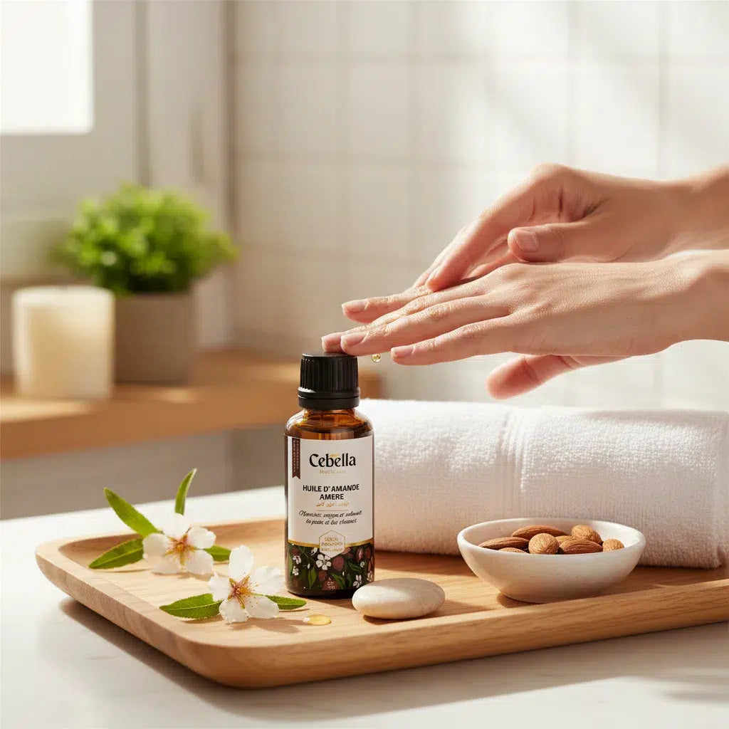 huile amande amère 30ml soin hydratant et anti-âge premium