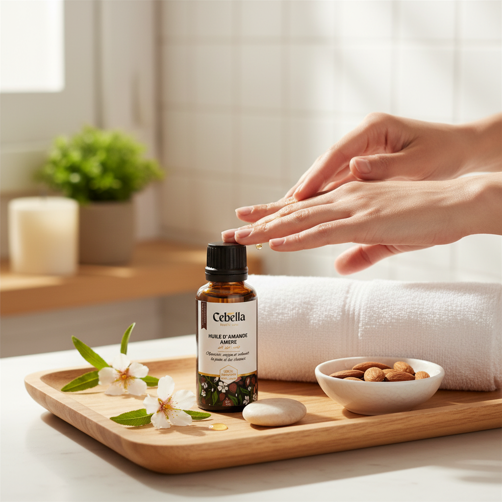 huile amande amère 30ml soin hydratant et anti-âge premium