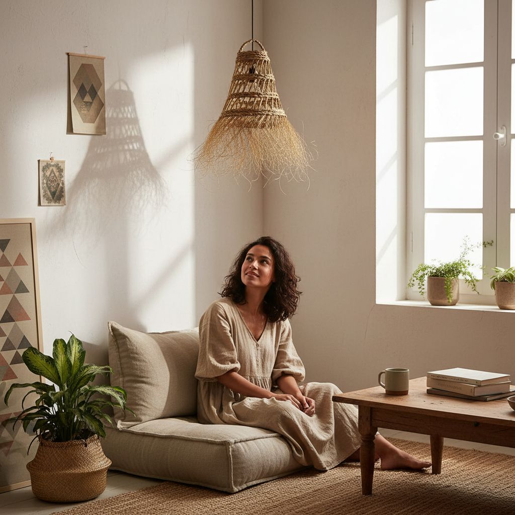 Lustre halfa artisanal fait main pour un éclairage unique