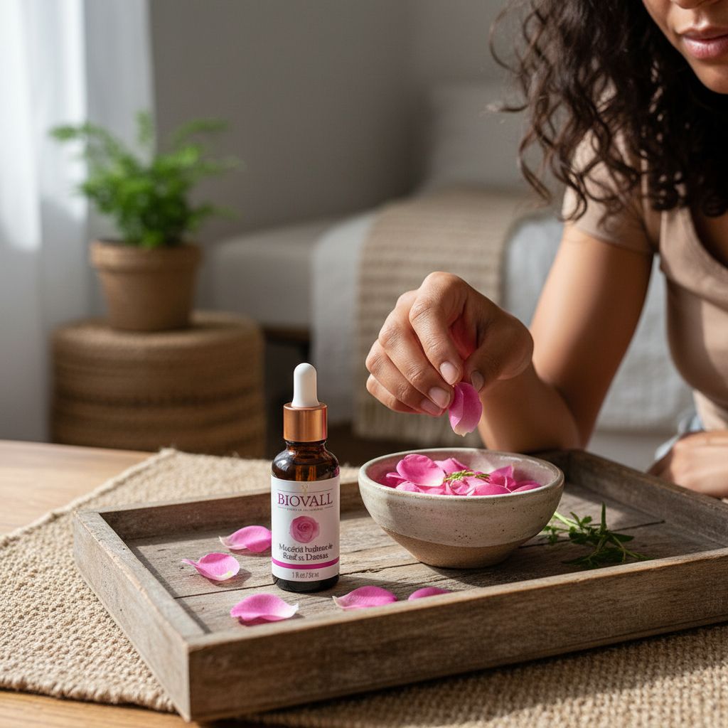 macérat huileux rose premium pour une peau douce et éclatante