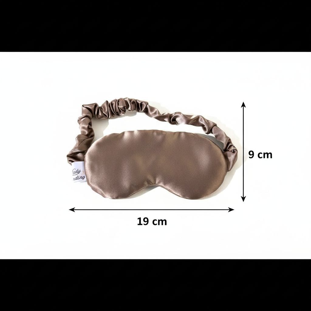 masque sommeil luxe marron anti lumière pour un repos parfait