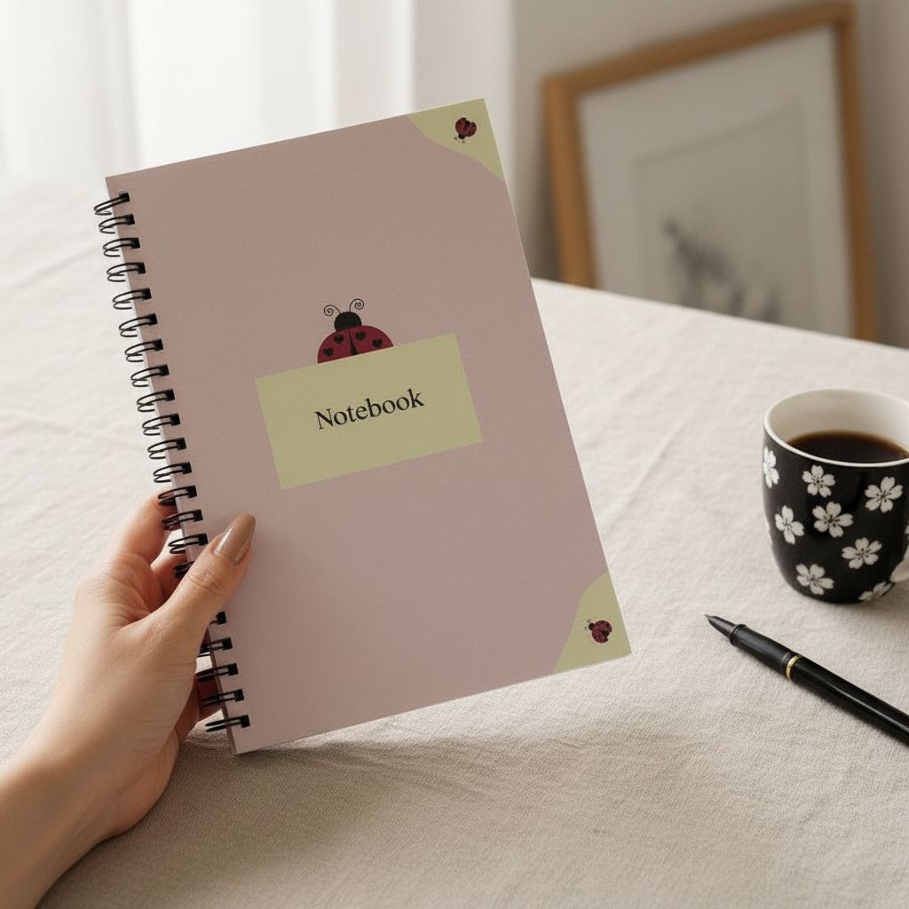 Notebook A5 thème coccinelle - style livre culturel