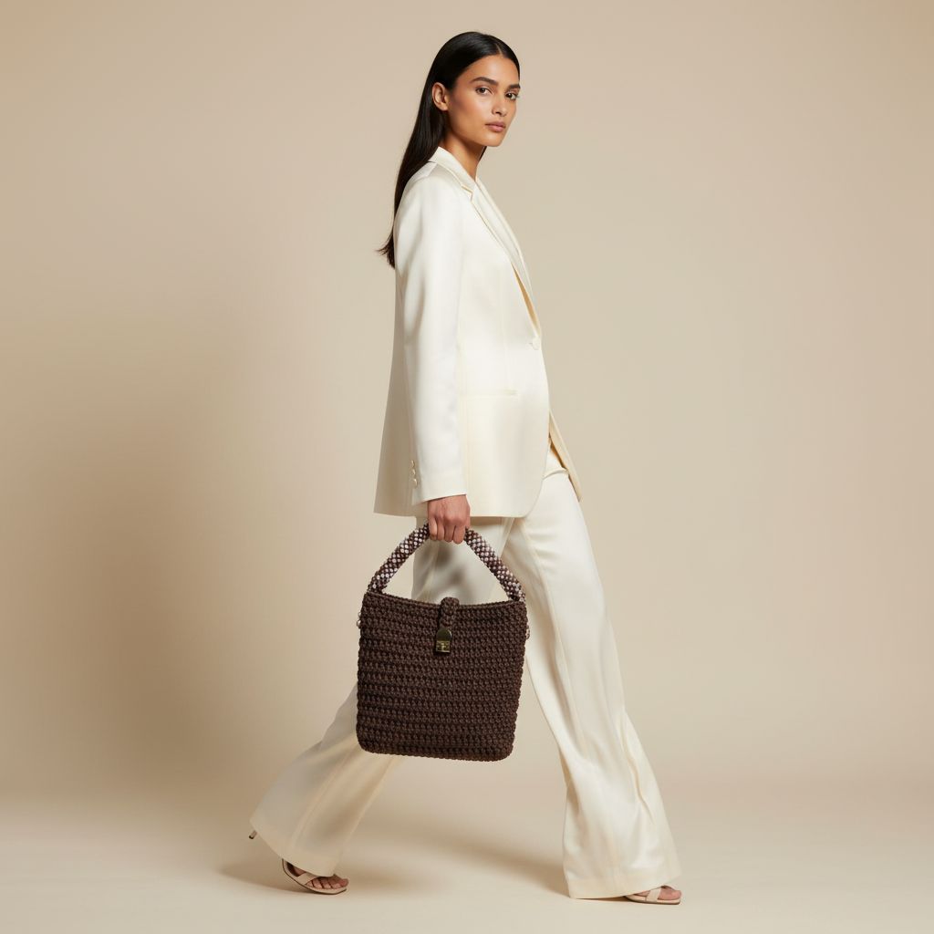 sac tissé Perla cacao élégant pour un style unique et raffiné